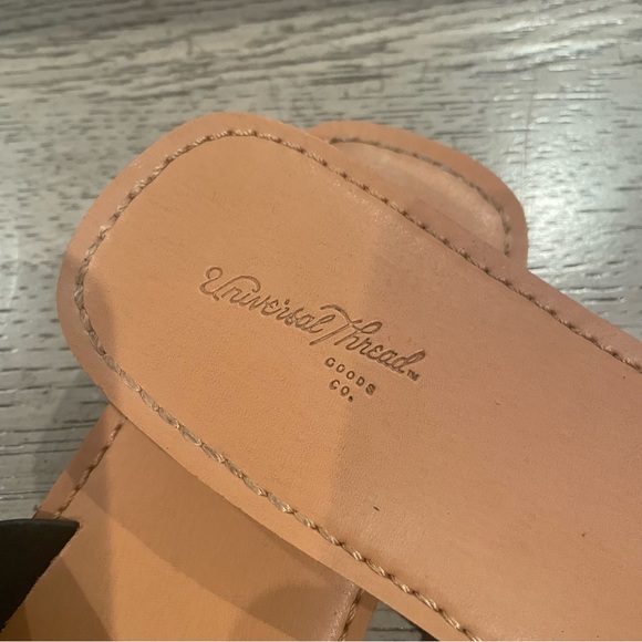 Universal Threads Goods Co. Black Faux Leather Sandals - Picture 3 of 5